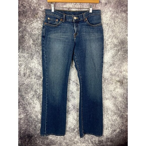 Lucky Brand Denim - Lucky Brand Jeans Dungarees Blue Mid Rise Flare Regular Length 8/29 Western Y2K